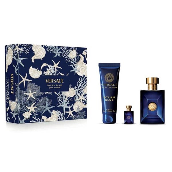 Perfume Hombre Estuche Versace Dylan Blue 100ml + Gel 150ml + Mini 5ml