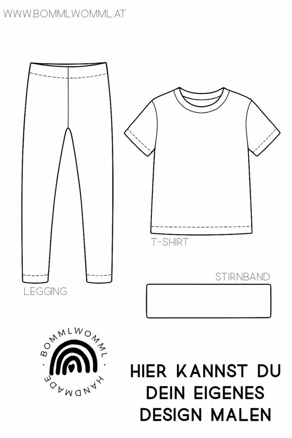 Legging/T-Shirt/Stirnband designen