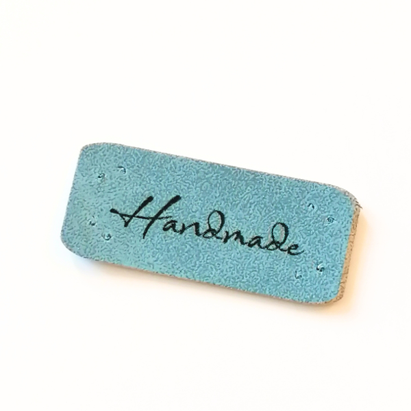 Symerke 35x15mm. BLÅ  "Handmade"