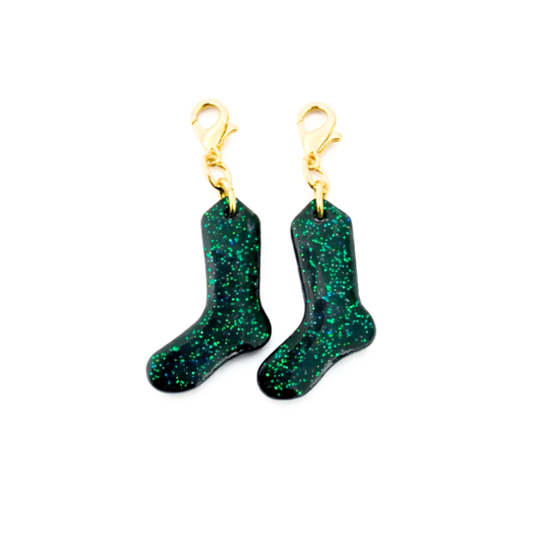 Sokk markør - Grønn glitter.