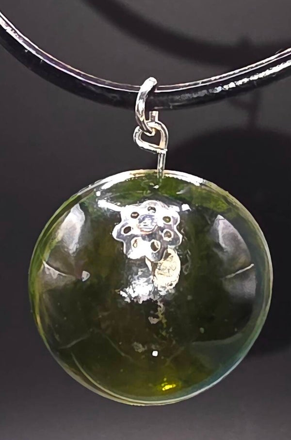 Hanger, halve bol groen en blauw