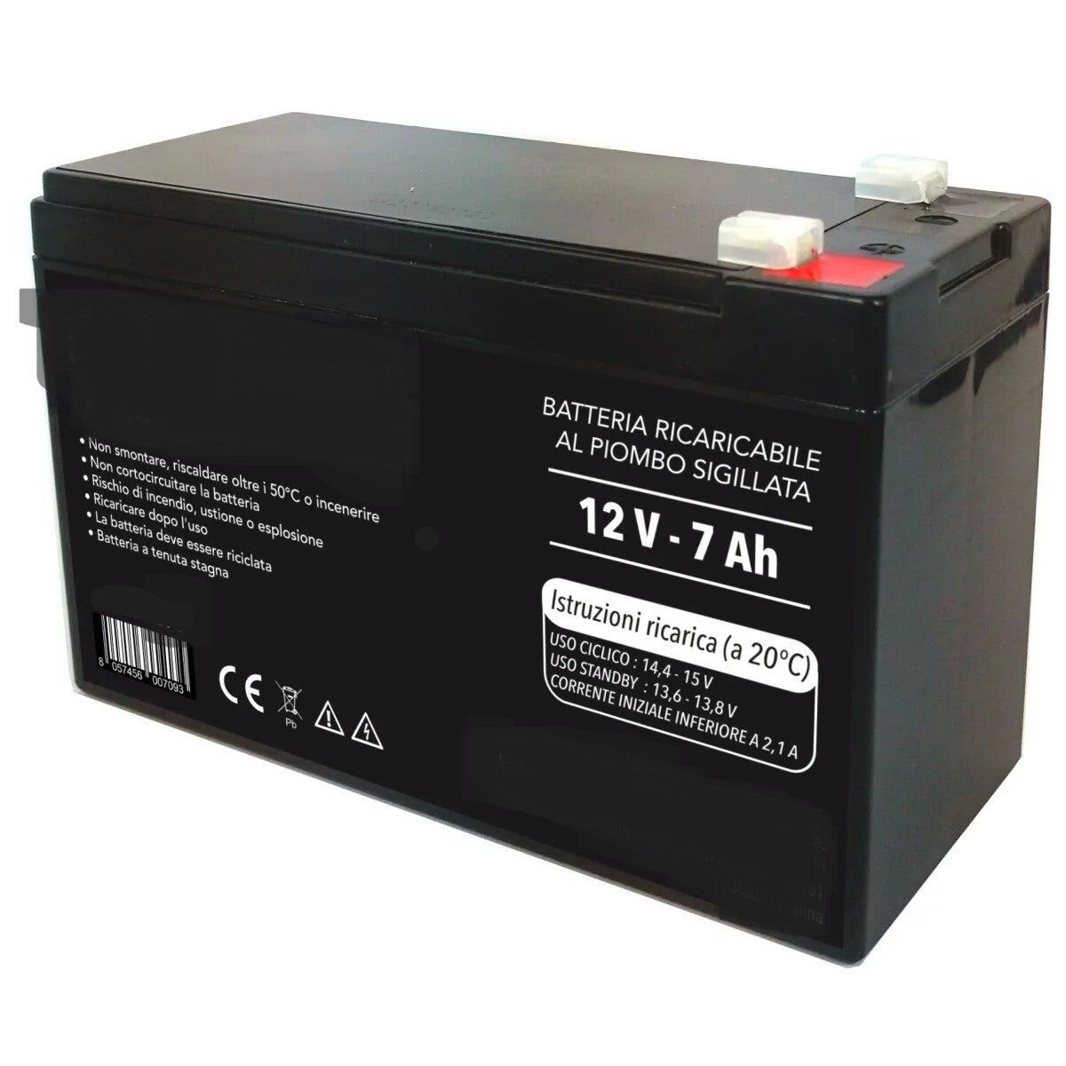 CD - BATTERIA AL PIOMBO 12V-7AH
