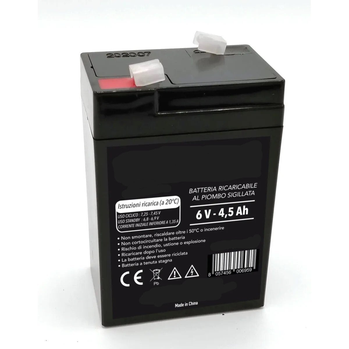 CD - BATTERIA AL PIOMBO 6V-4,5AH