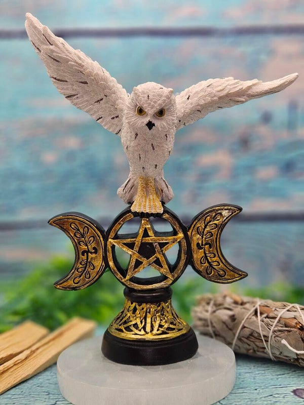 Statuette Chouette Pentagramme