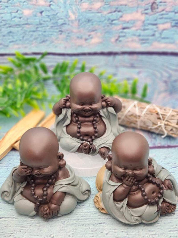 Lot de 3 bouddha Vert