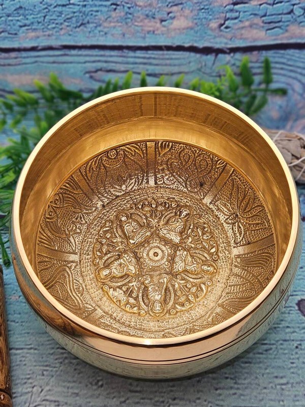 Bol chantant laiton ciselé