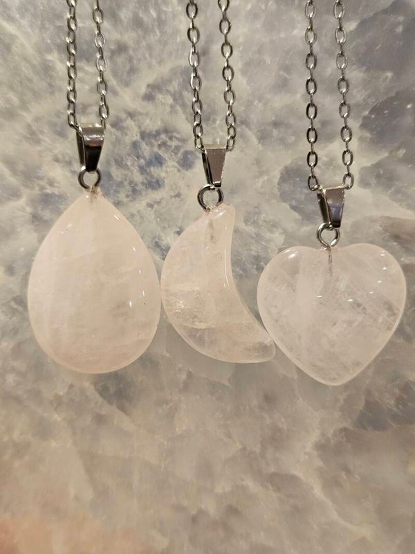 Pendentif quartz rose