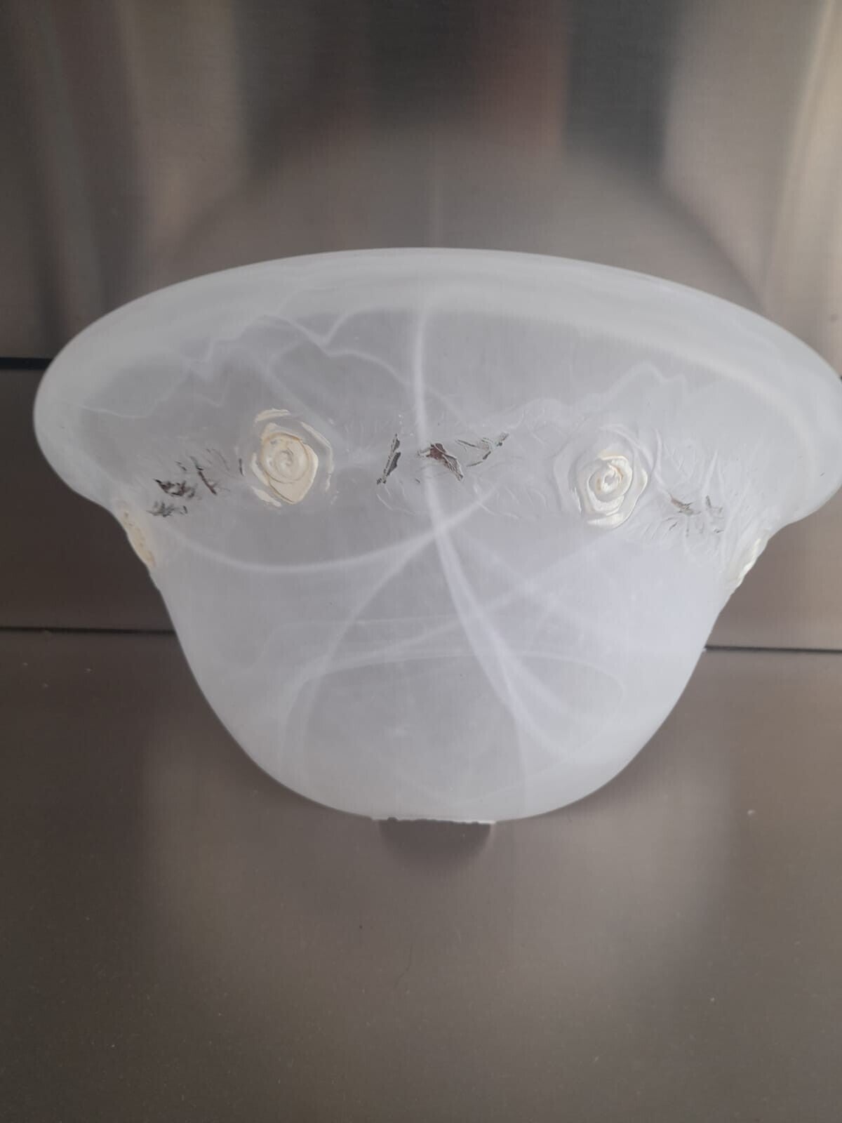 Vetro Ricambio applique a vaschetta decoro Floreale sfumato