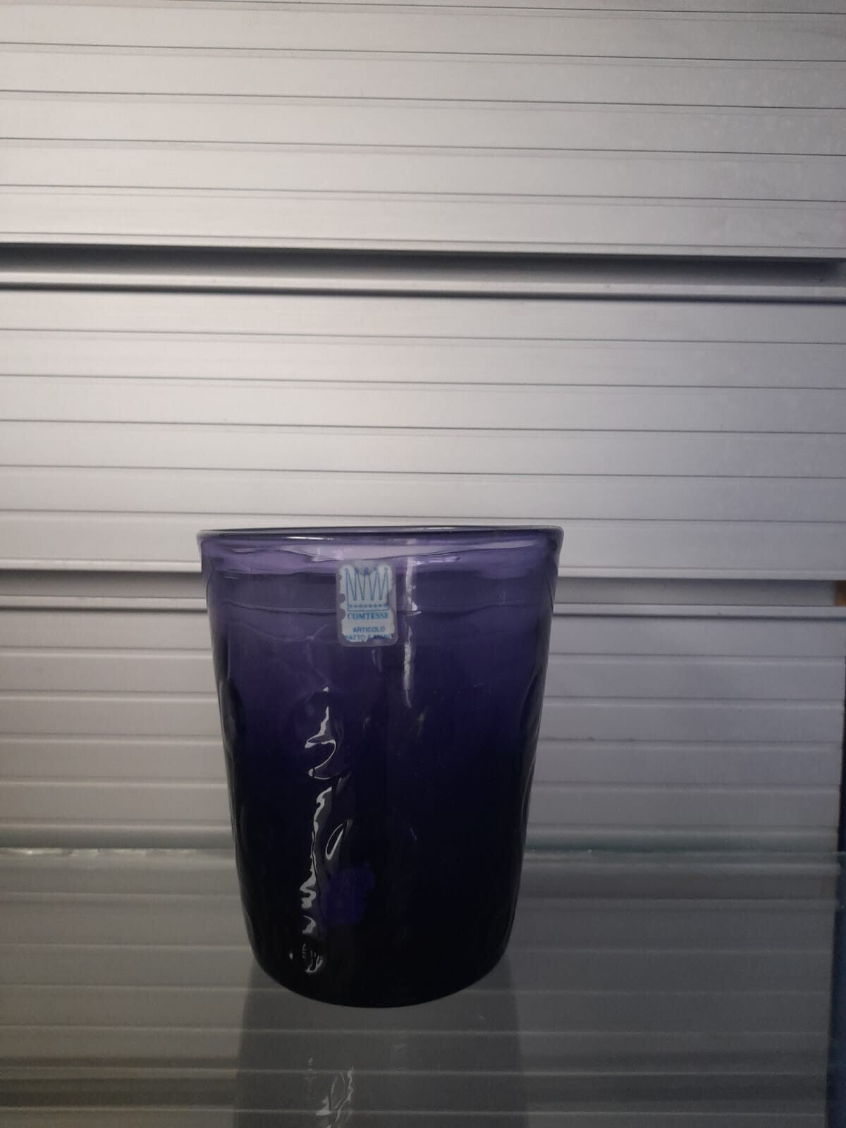 Set 6 Bicchieri Pasta di vetro finitura Viola