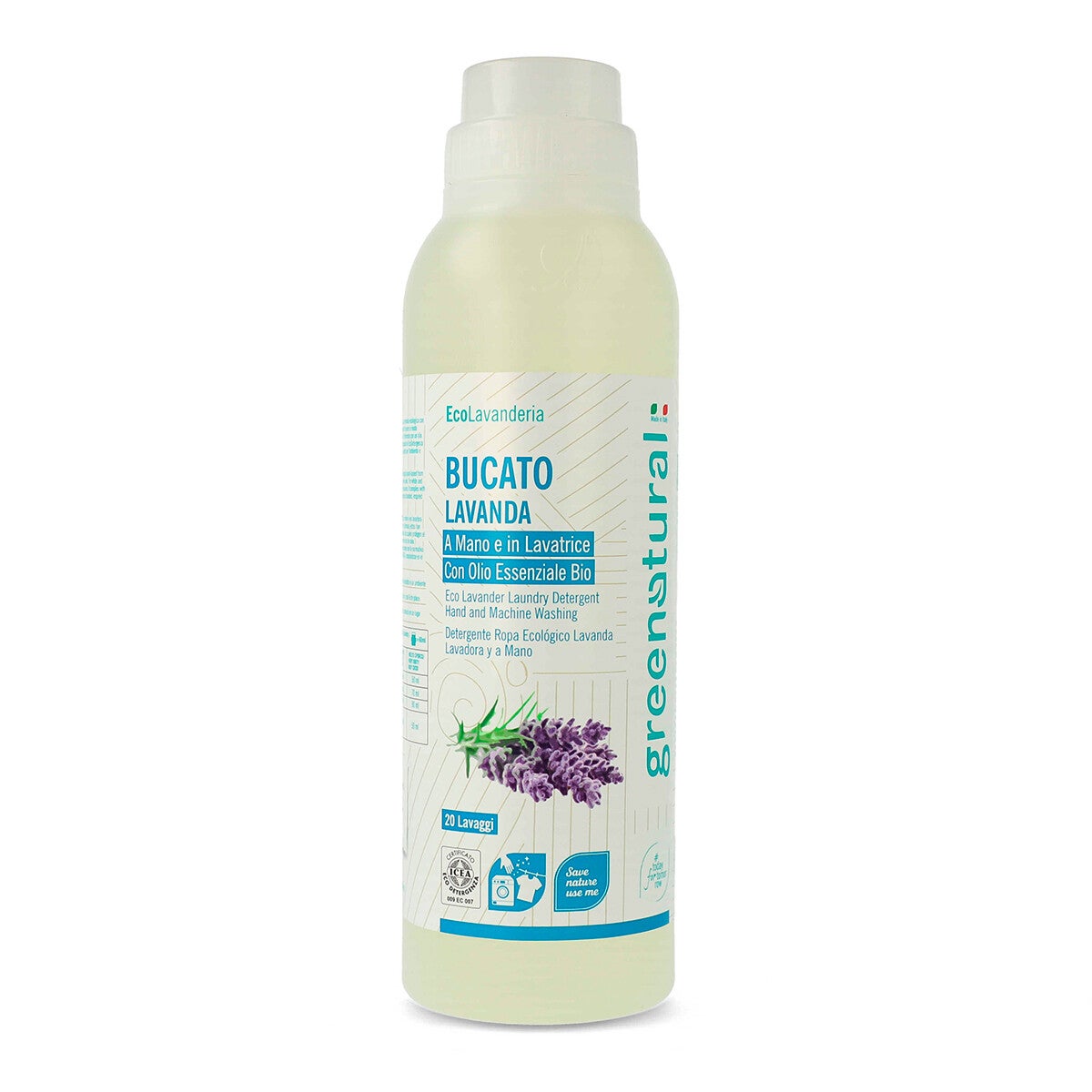 Bucato a mano e in lavatrice – Lavanda	  Con Olio Essenziale Bio