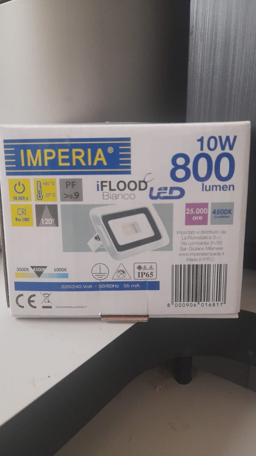 Faro Led iFlood C 10W 4000K finitura bianco