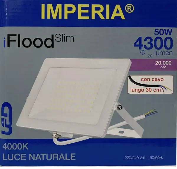 Faro Led iFlood Slim 50W bianco 4000K