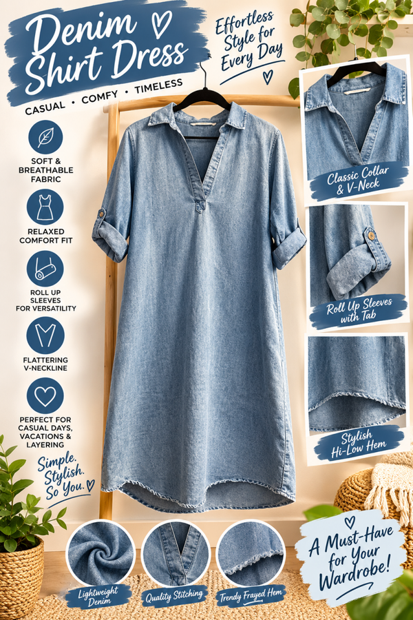 Women's Denim Shirt Dress