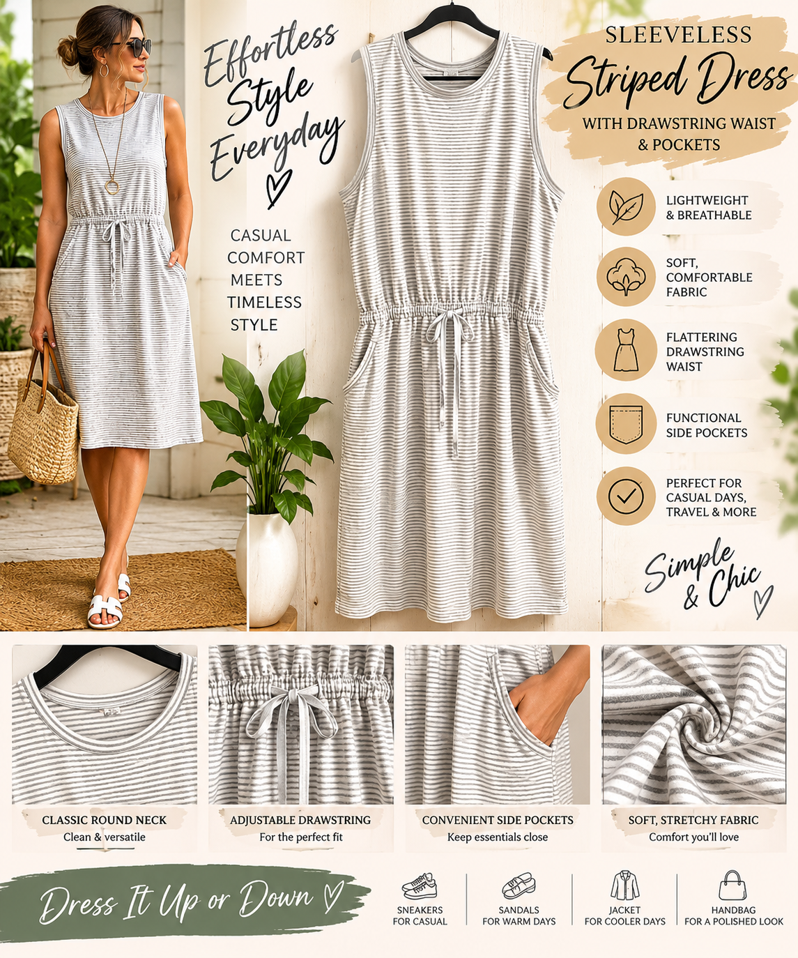 Striped Member's Mark Tank Dress
