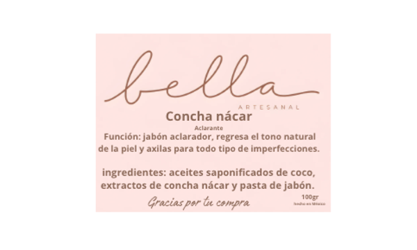 Jabón concha nacar