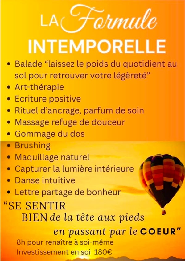 La Formule Intemporelle en août de 10h-18h00, avec Stéphanie