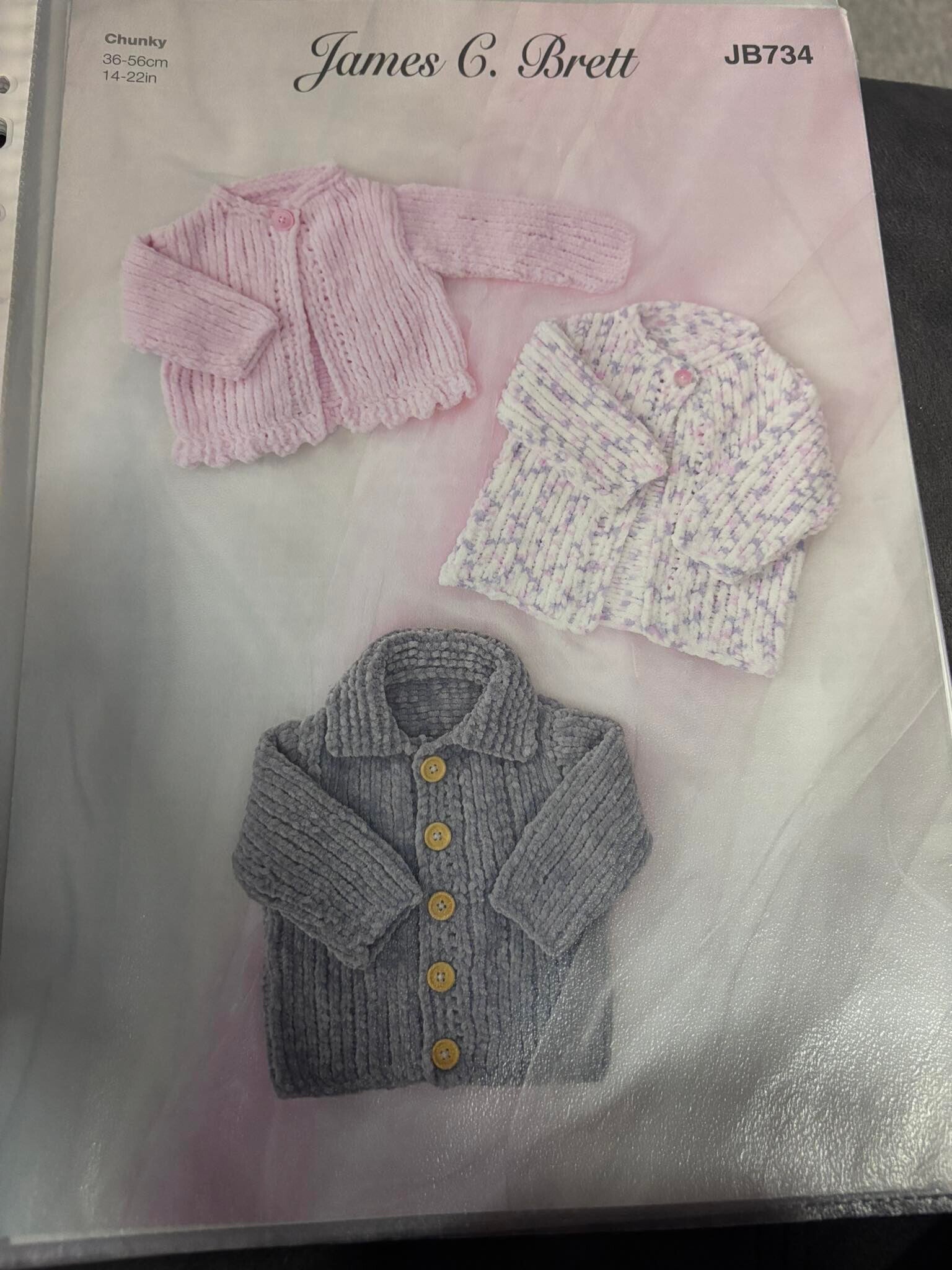 James C Brett JB734 Baby Chunky Cardigan