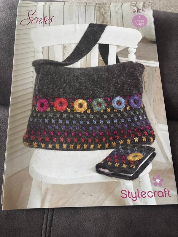 Senses Crochet bag and notebook cover