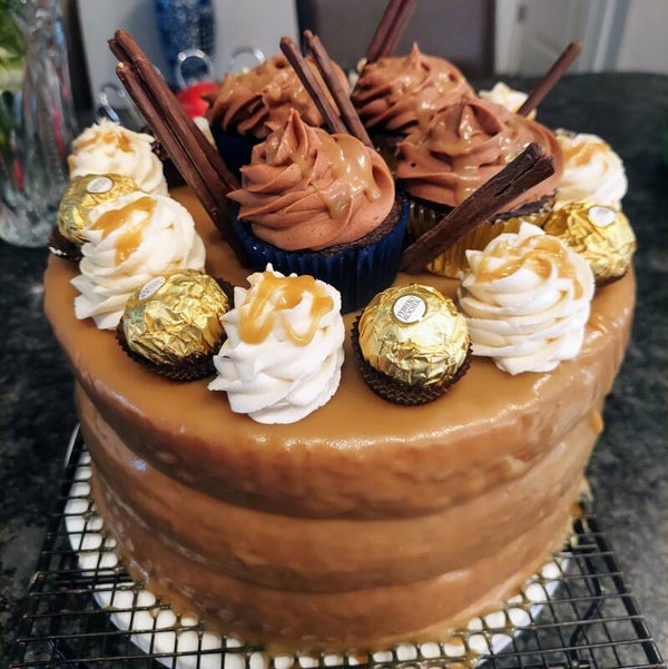 Decorative Carmel Cake