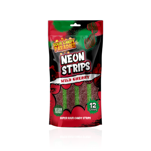 Candy Paradise Sour Neon Strips Wild Cherry
