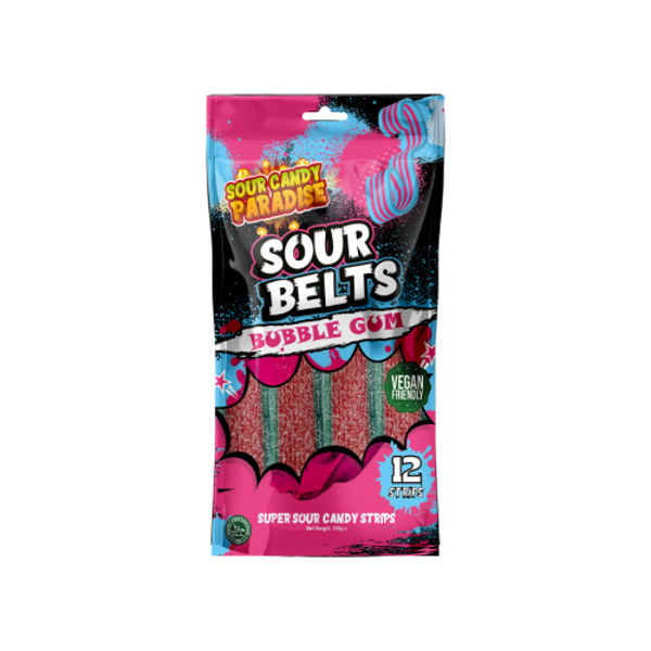 Candy Paradise Sour Belts Bubblegum