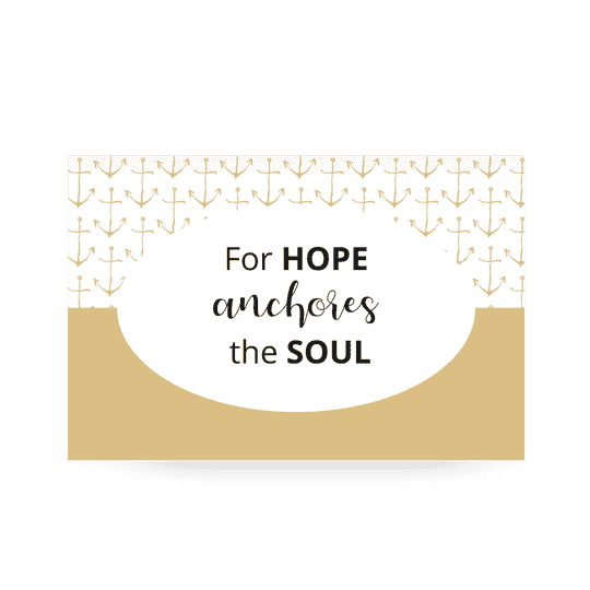 Uitdeelkaartje Geel // Hope Anchores // Shareable Yellow