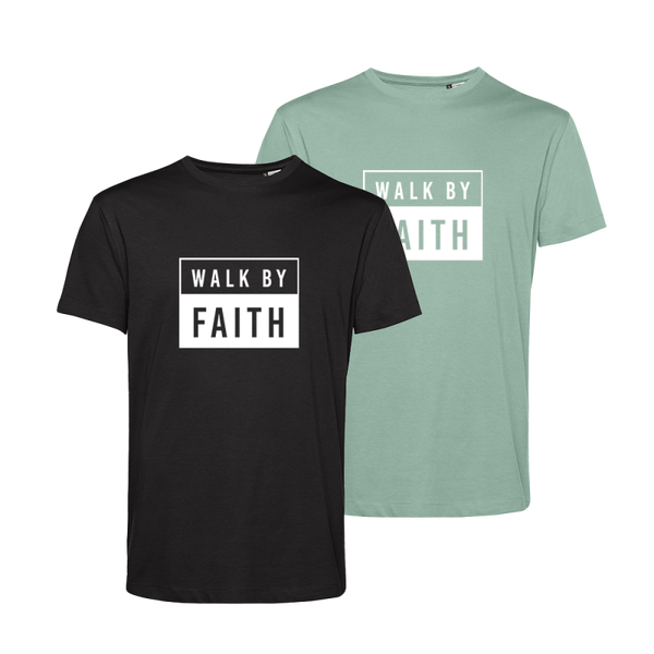 Organic Shirt Willem // Walk By Faith // White Print