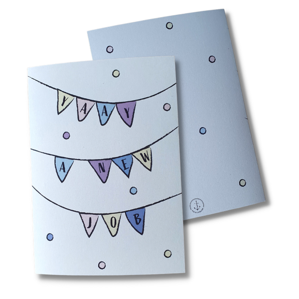 Yaay New Job | Double A6 Card | Recycled Paper + Eco Envelope