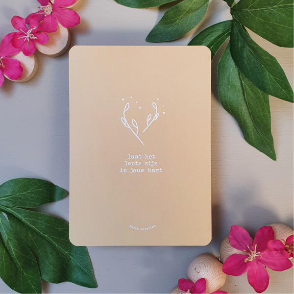 Laat Het Lente Zijn In Jou Hart | Duurzame A6 kaart incl.  Eco Envelop