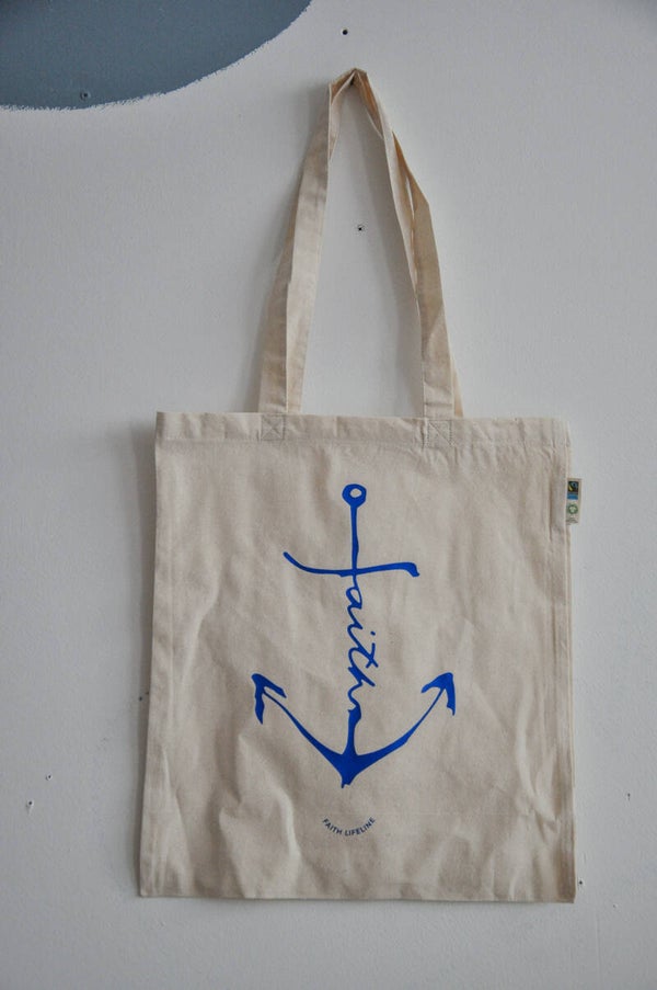 Faith Anchor | Fairtrade tas | Blauw