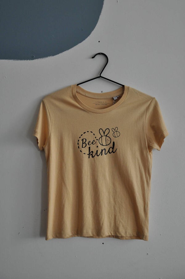 Bee Kind | Oker Geel Shirt | 12 Y