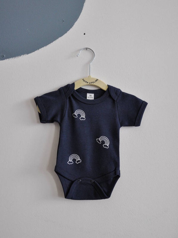 Rainbows | Navy Romper | 56