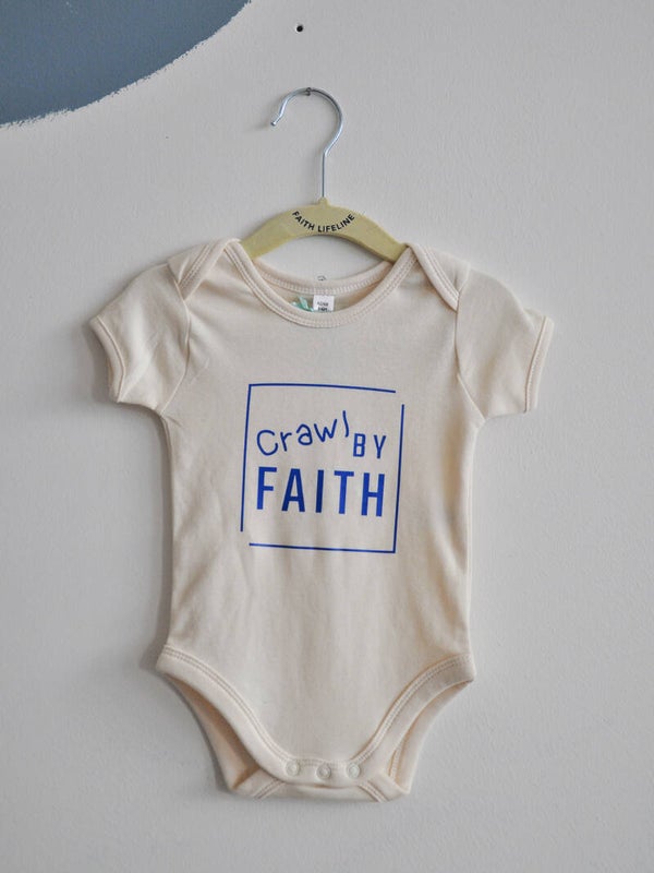 Crawl By Faith | Ecru Romper | 62