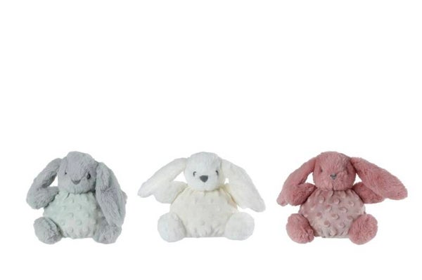 Mini Club rammelaar konijn structuur pluche 3ass 16cm