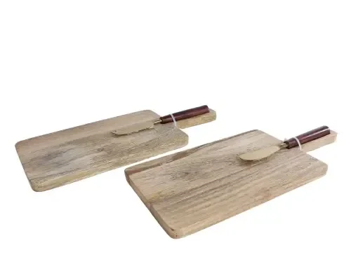 Kaasplank Mary naturel/goud  mango 15x35x3,5cm