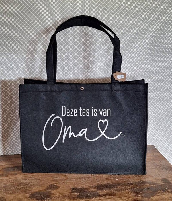 vilt tas "deze tas is van oma"