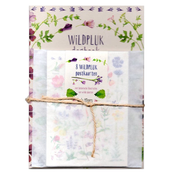 Wildpluk dagboek + 8 Wildpluk Postkaarten + 2 stickervellen