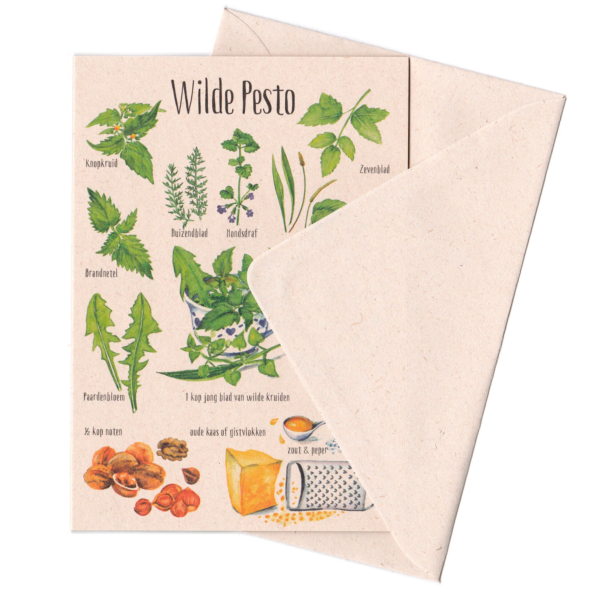 Dubbele Wenskaart "Wilde Pesto"