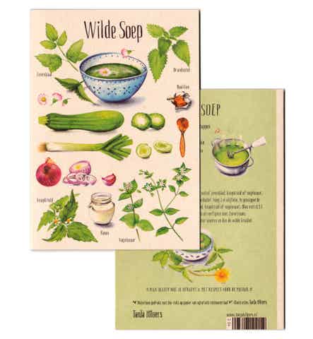 Dubbele Wenskaart "Wilde Soep" zonder envelop