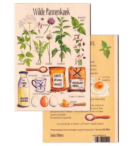 Dubbele Wenskaart "Wilde Pannenkoek" zonder envelop