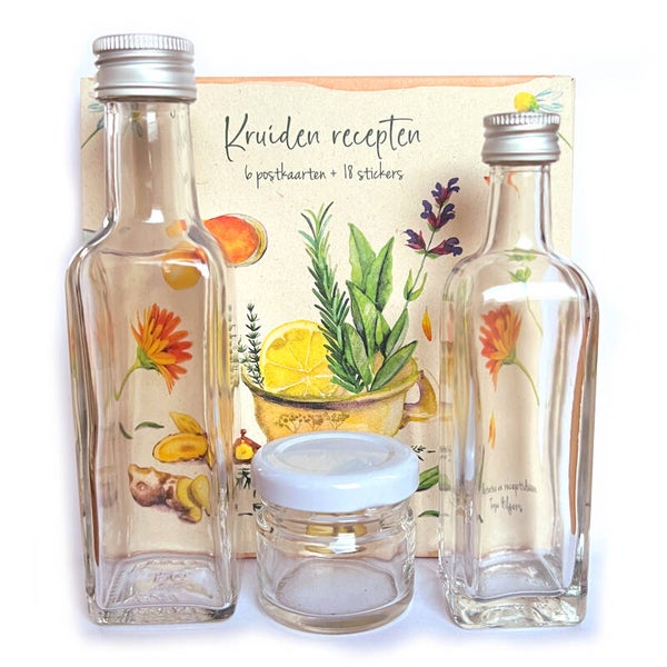 DIY Set Kruidenrecepten met flesjes