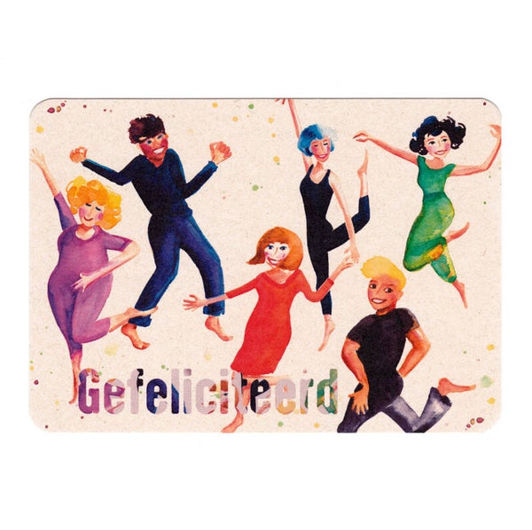 Postkaart Gefeliciteerd