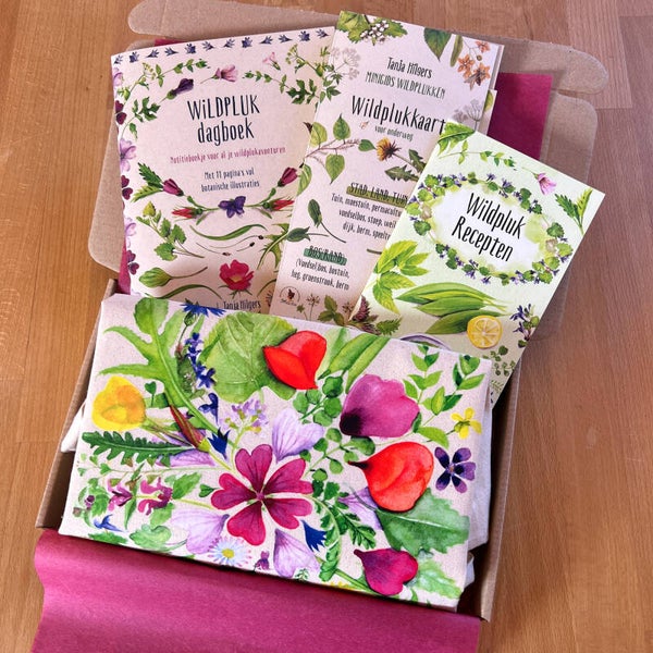 WILDE LENTE SET - wildpluk tas, dagboek, kaart, recepten