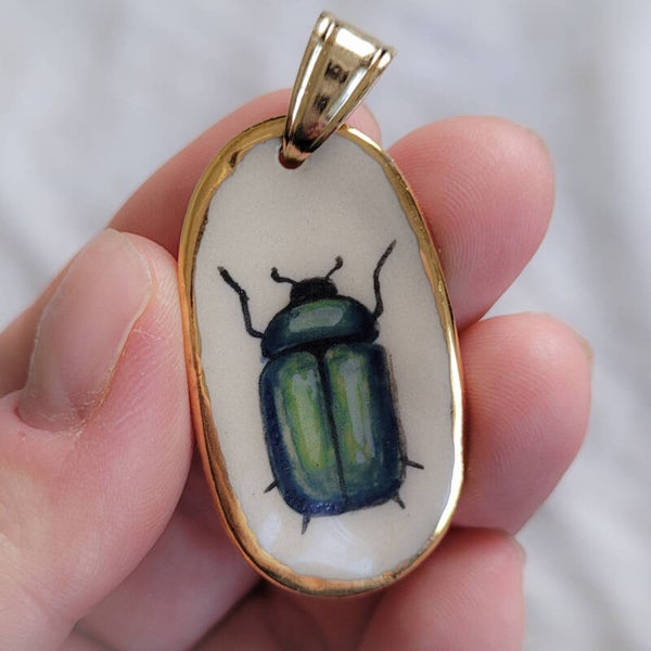 Green Scarab Pendant