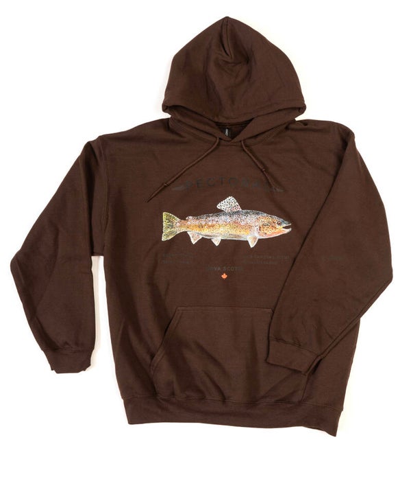 Brown Trout - Hooded Sweatshirt - Dark Chocolate