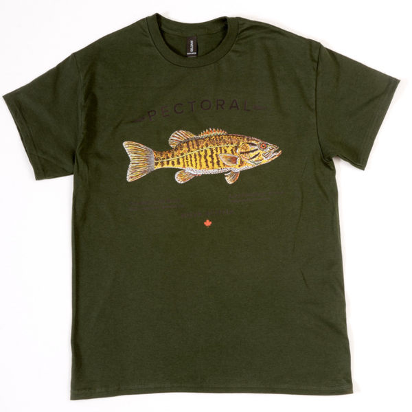 Smallmouth Bass - Short Sleeve - Dark Forest Green