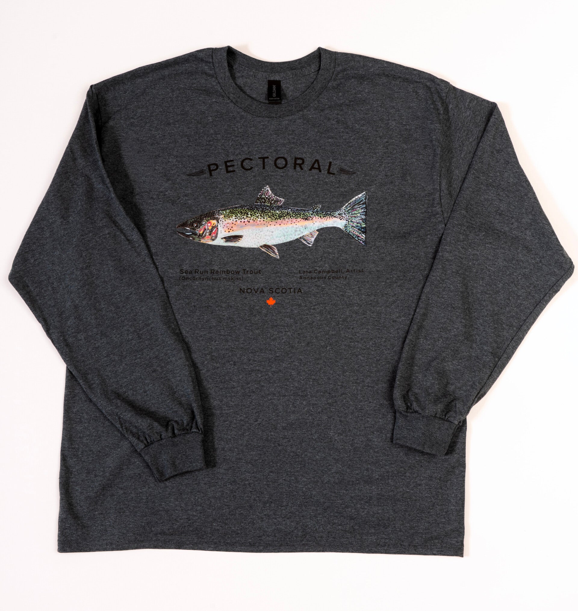 Rainbow Trout - Long Sleeve - Dark Heather