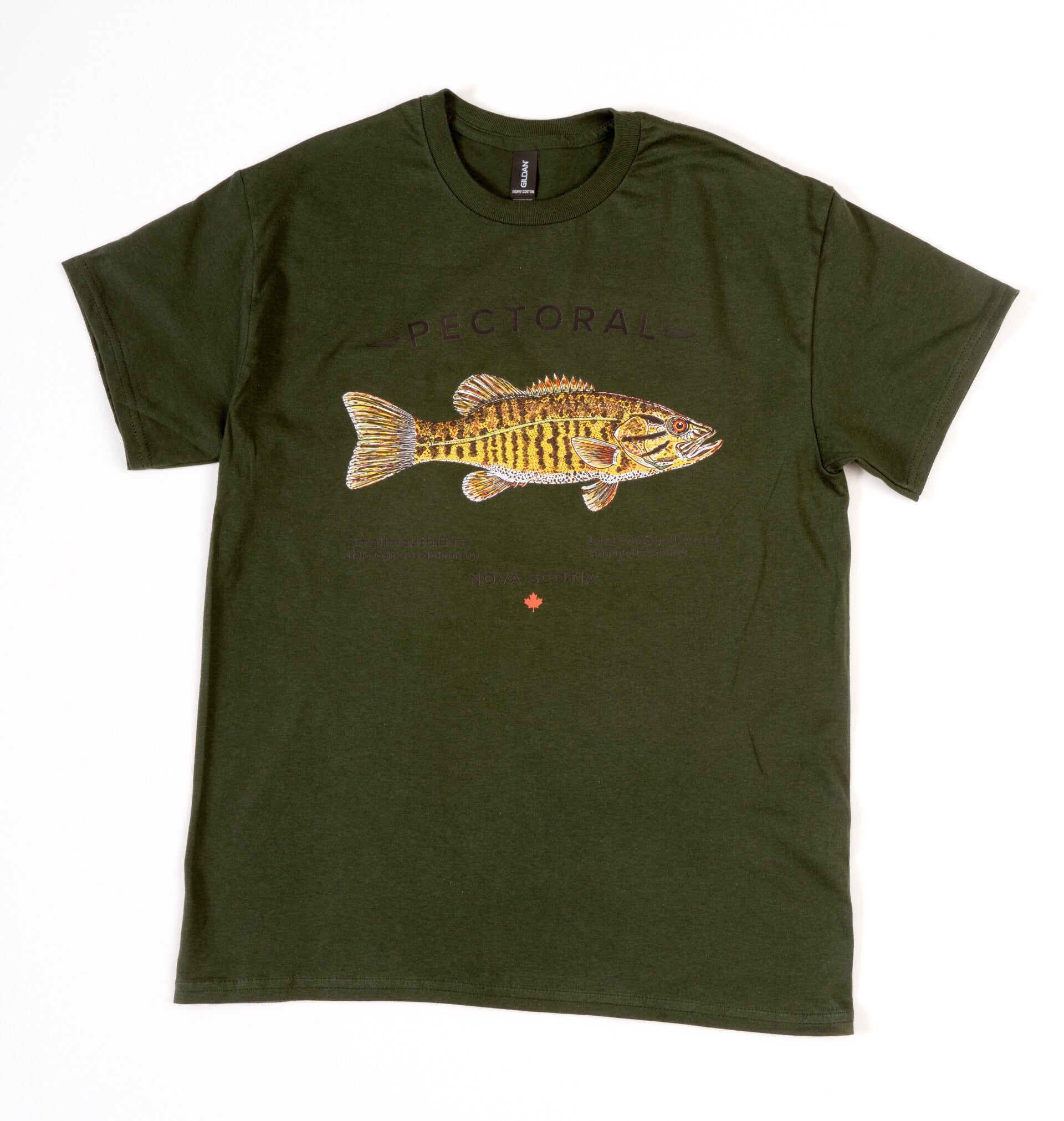 Smallmouth Bass - Short Sleeve - Dark Forest Green