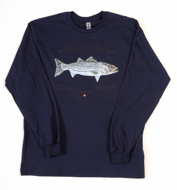 Striped Bass - Long Sleeve - Navy
