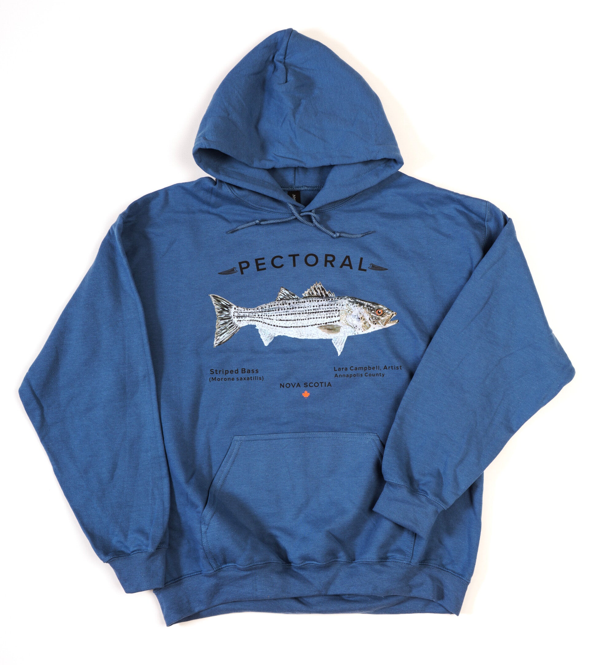 Striped Bass - Hooded Sweatshirt - Indigo